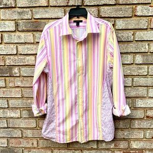 Express Multiprint Button Down Top